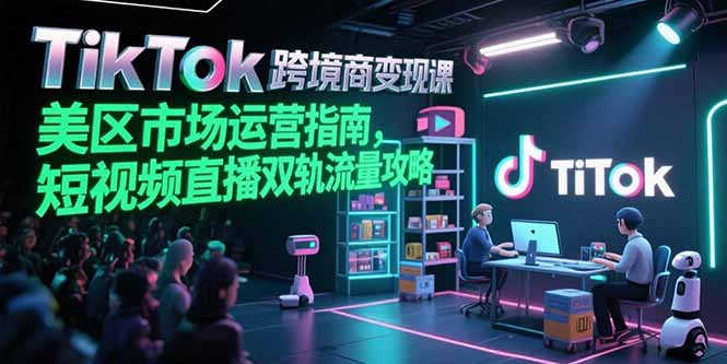 （15344期）TikTok跨境电商变现课，美区市场运营指南，短视频直播双轨流量攻略-老K资源网