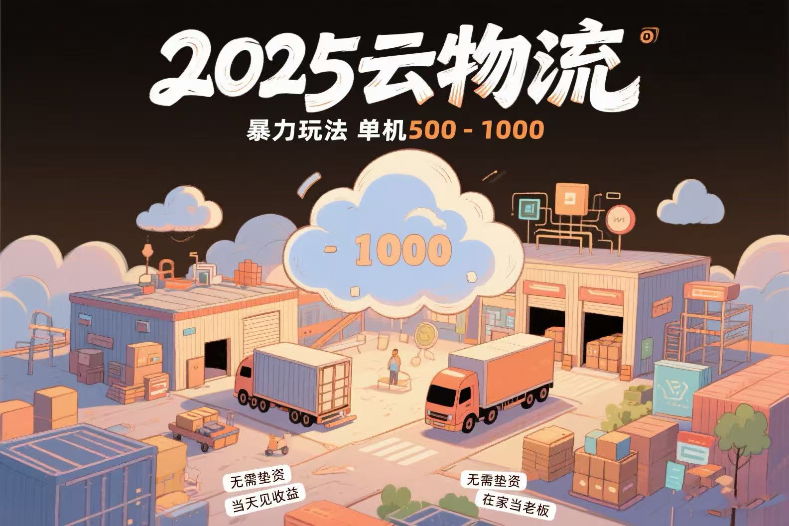 （15353期）云物流赚差价，项目纯利润500~1000，无需垫资，当天到账。不需要有车，…-老K资源网