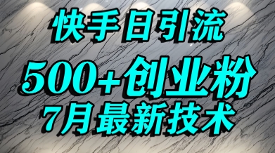 创业粉怎么打？快手精准引流创业粉，宝妈群体日进500+精准流量-老K资源网