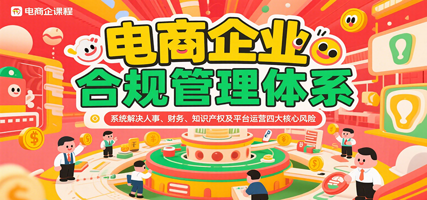 电商企业合规管理体系，系统解决人事、财务、知识产权及平台运营四大核心风险-老K资源网