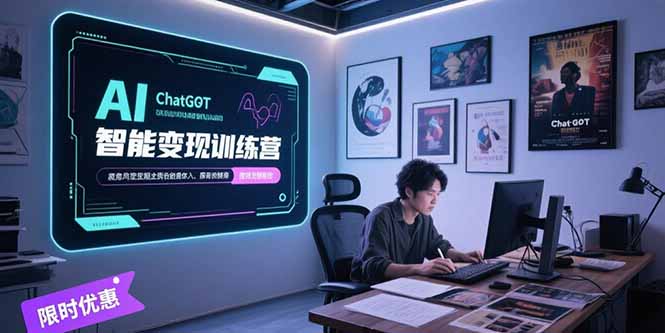 AI智能变现训练营，ChatGPT写作变现，电影解说制作，图文带货方法论-老K资源网