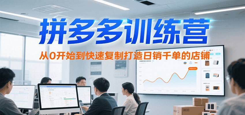 拼多多训练营，从0开始到快速复制打造日销千单的店铺（更新7月）-老K资源网