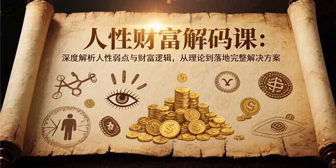 人性财富解码课6.0：深度解析人性弱点与财富逻辑，理论到落地完整解决方案-老K资源网
