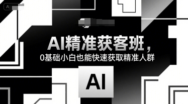 AI精准获客班，0基础小白也能快速获取精准人群-老K资源网