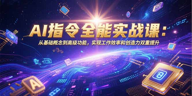 AI指令全能实战课：从基础概念到高级功能，实现工作效率和创造力双重提升-老K资源网