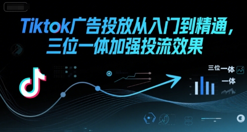 Tiktok广告投放从入门到精通，三位一体加强投流效果-老K资源网
