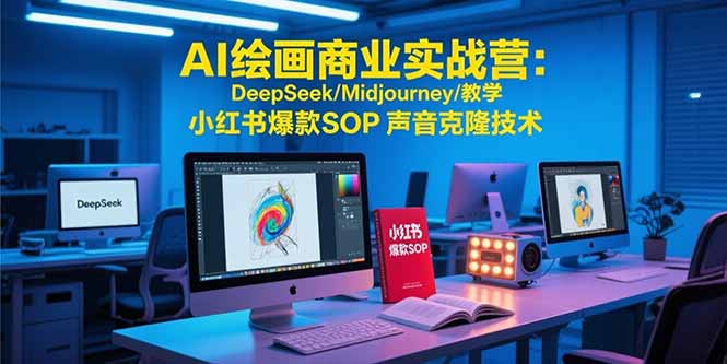 AI绘画商业实战营：DeepSeek/Midjourney/教学 小红书爆款SOP 声音克隆技术-老K资源网
