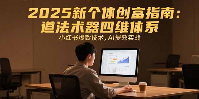 2025新个体创富指南：道法术器四维体系，小红书爆款技术，AI提效实战-老K资源网