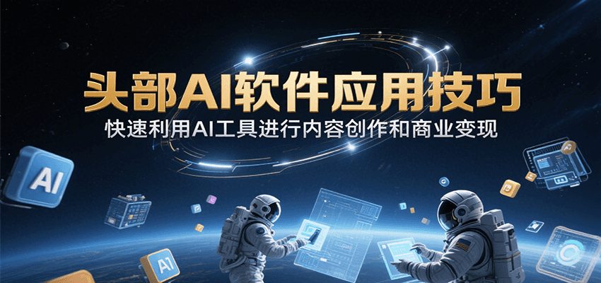 头部AI软件应用技巧，快速利用AI工具进行内容创作和商业变现-老K资源网