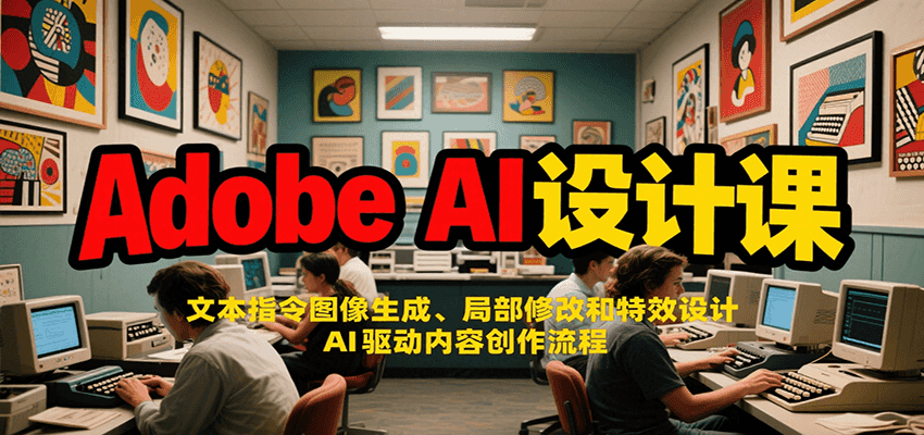Adobe AI设计课：文本指令图像生成、局部修改和特效设计，AI驱动内容创作流程-老K资源网