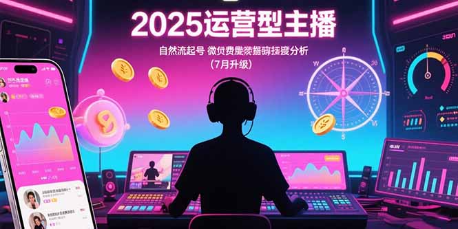 2025运营型主播：自然流起号，微付费投放技巧，罗盘数据深度解析(7月更新)-老K资源网