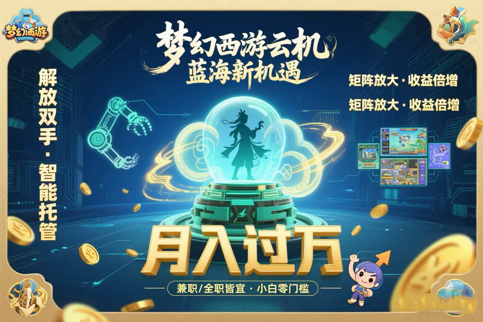 梦幻西游云机最新蓝海玩法  解放双手可矩阵放大 轻松月入过万 小白也可…-老K资源网