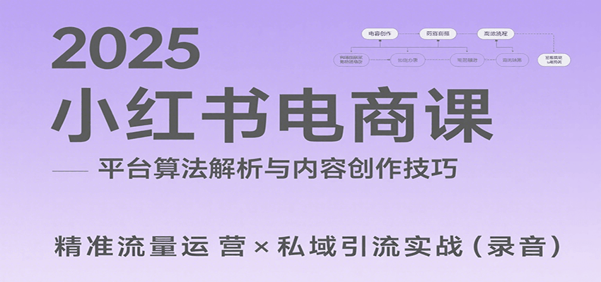 2025小红书电商课：解析算法，创作高转化内容，助力卖家获取流量实现变现（录音）-老K资源网