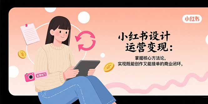 小红书设计运营变现：掌握核心方法论，实现既能创作又能接单的商业闭环-老K资源网