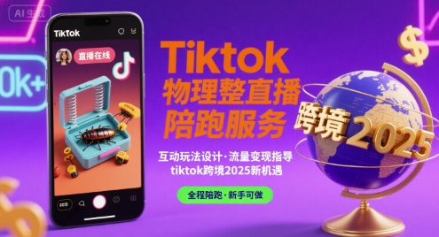 Tiktok物理整蛊直播陪跑服务-tiktok跨境2025-老K资源网