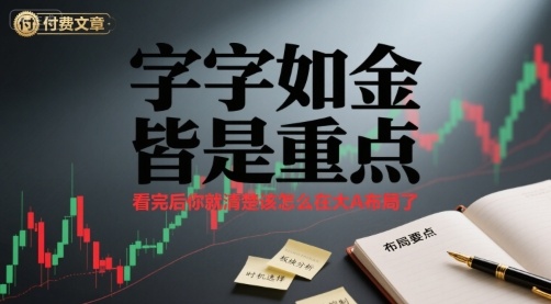 付费文章：字字如金 皆是重点， 看完后 你就清楚该怎么在大A布局了-老K资源网