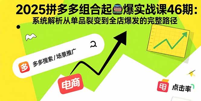 2025拼多多组合起爆实战课46期：系统解析从单品裂变到全店爆发的完整路径-老K资源网