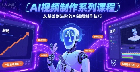 AI视频制作系列课程，从基础到进阶的AI视频制作技巧全涵盖-老K资源网