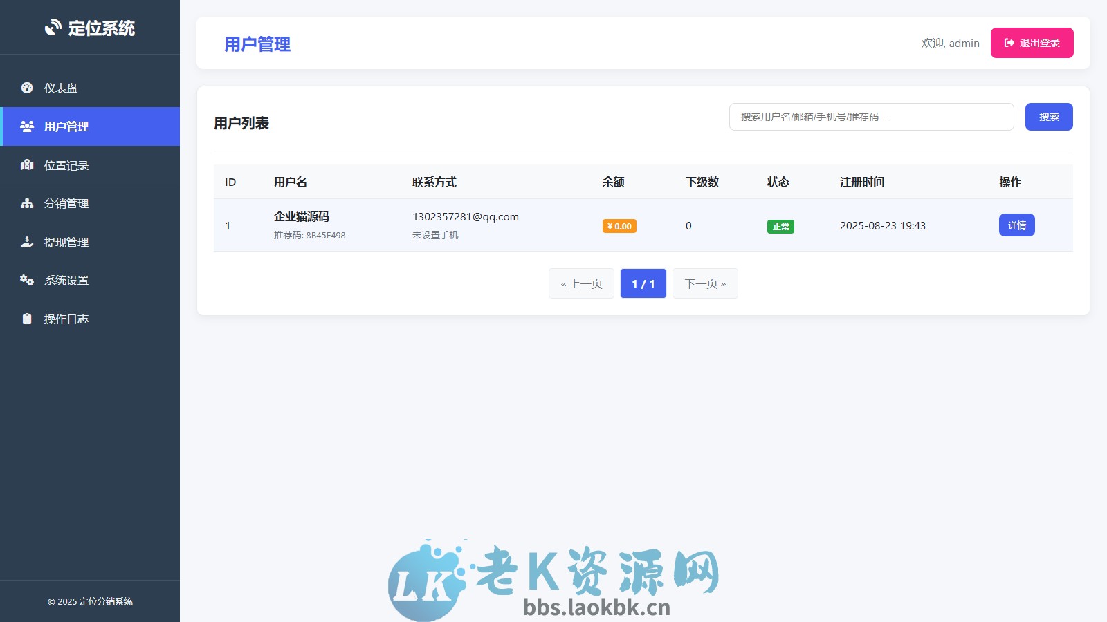 图片[2]-IP定位系统源码 二开版 新增分销功能-老K资源网
