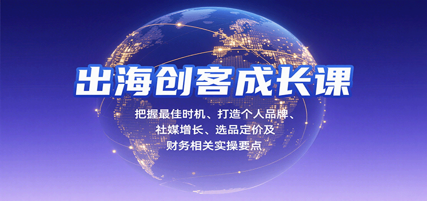 出海创客成长课，把握最佳时机、打造个人品牌、社媒增长、选品定价及财务相关实操要点-老K资源网
