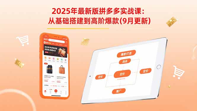2025年最新版拼多多实战课：从基础搭建到高阶爆款（9月更新）-老K资源网