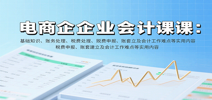 电商企业会计课：基础知识、账务处理、税费申报、账套建立及会计工作难点等实用内容-老K资源网