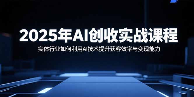 2025年AI创收实战课程：实体行业如何利用AI技术提升获客效率与变现能力-老K资源网