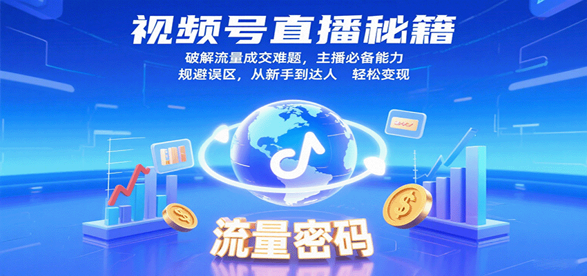 视频号直播秘籍，破解流量成交难题，主播必备能力，规避误区，从新手到达人轻松变现-老K资源网