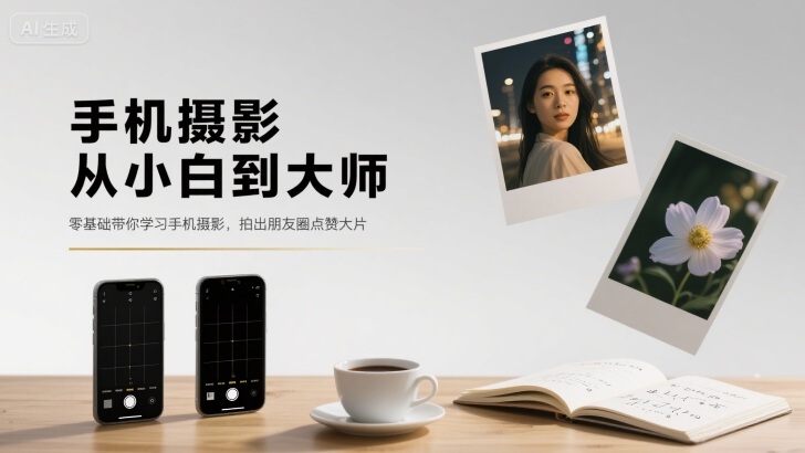 手机摄影从小白到大师，零基础带你学习手机摄影，拍出朋友圈点赞大片-老K资源网