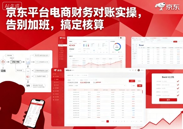 京东平台电商财务对账实操，告别加班，搞定核算-老K资源网