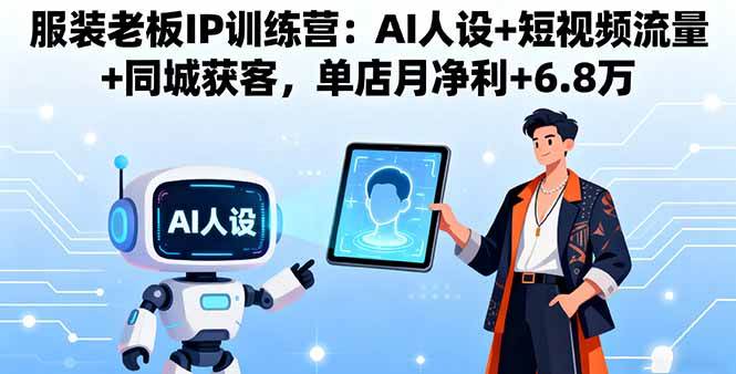 （16117期）服装老板IP训练营：AI人设+短视频流量+同城获客，单店月净利+6.8万-老K资源网