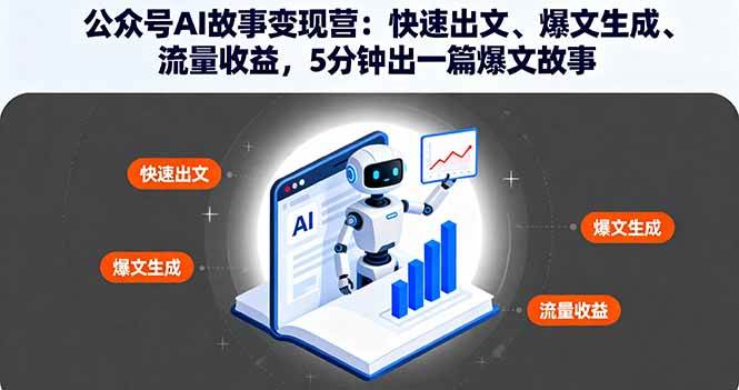 （16201期）公众号AI故事变现营：快速出文、爆文生成、流量收益，5分钟出一篇爆文故事-老K资源网