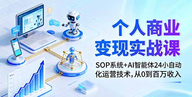 （16111期）个人商业变现实战课：SOP系统+AI智能体24小自动化运营技术，从0到百万收入-老K资源网
