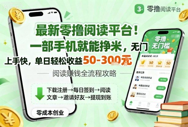 最新零撸阅读平台！一部手机就能挣米，无门槛上手快，单日轻松收益50-3张-老K资源网