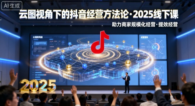 云图视角下的抖音经营方法论，2025线下课，助力商家规模化经营，提效经营（录音+字幕）-老K资源网