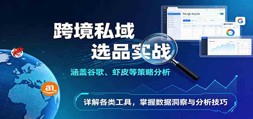 跨境私域选品实战：涵盖谷歌、虾皮等策略分析，详解各类工具，掌握数据洞察与分析技巧-老K资源网