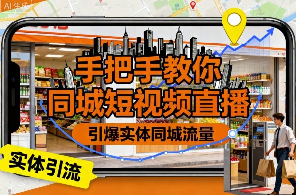 手把手教你同城短视频直播，引爆实体同城流量-老K资源网