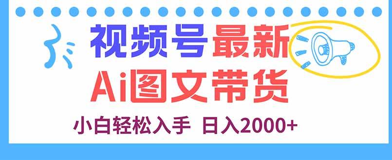 （16092期）视频号最新AI图文带货，每天几分钟，小白轻松入手，日入2000+-老K资源网