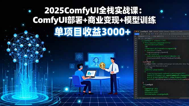 （16013期）2025ComfyUI全栈实战课：ComfyUI部署+商业变现+模型训练，单项目收益3000+-老K资源网