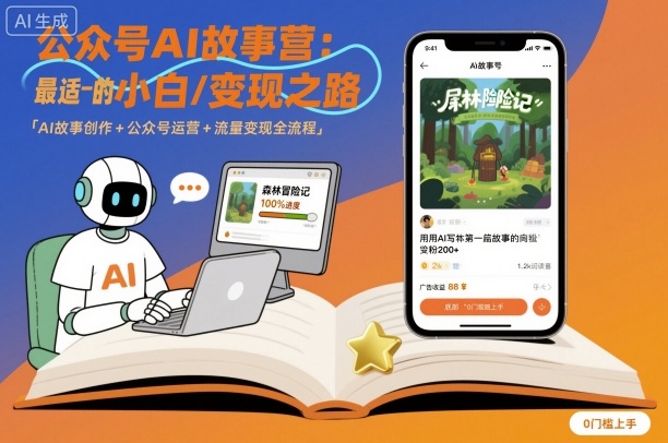 公众号ai故事营，最适合小白的自媒体变现之路-老K资源网