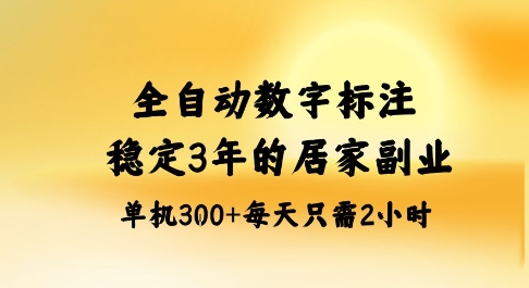 全自动数字标注，稳定3年的蓝海项目，居家也能矩阵开干的副业，单机日入3张+【揭秘】-老K资源网