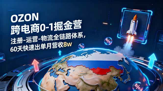 （16277期）OZON跨境电商0-1掘金营：注册-运营-物流全链路体系，60天快速出单月营收8w-老K资源网