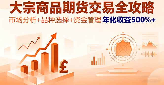 （16083期）大宗商品期货交易全攻略，市场分析+品种选择+资金管理，年化收益500%+-老K资源网