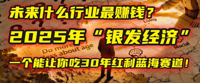 未来什么行业最赚钱？马哥揭秘2025年“银发经济”：一个能让你吃30年红利的蓝海赛道！-老K资源网