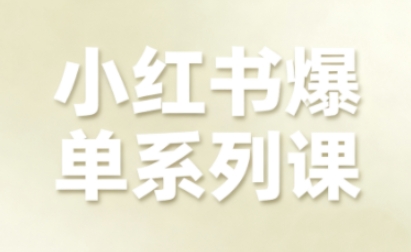 小红书爆单系列课，聚焦小红书电商全链路增长-老K资源网