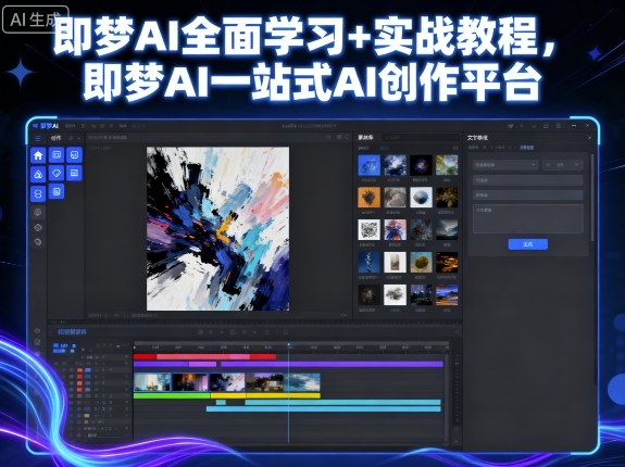 即梦AI全面学习+实战教程，即梦AI一站式AI创作平台-老K资源网