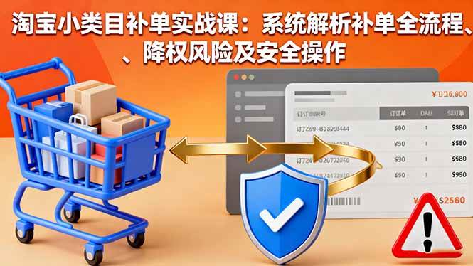 （16239期）淘宝小类目补单实战课：系统解析补单全流程、降权风险及安全操作-老K资源网