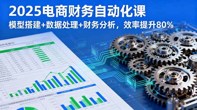 （16021期）2025电商财务自动化课，模型搭建+数据处理+财务分析，效率提升80%-老K资源网