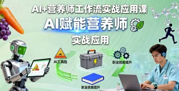 AI+营养师工作流实战应用课，AI赋能营养师-老K资源网