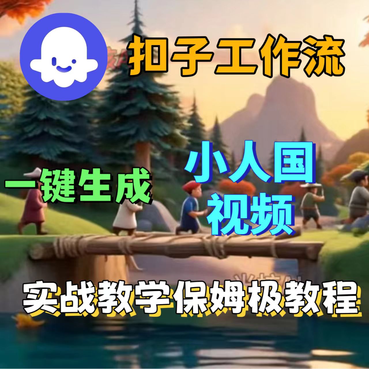 用扣子工作流一键生成小人国视频-老K资源网